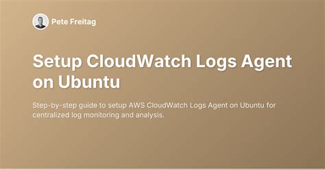 Install cloudwatch agent on ubuntu medium.  So, first download the aws-cf...