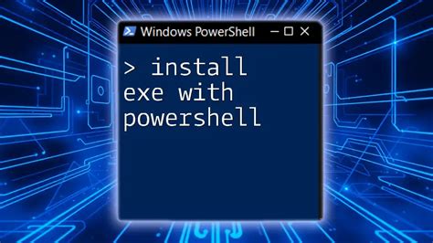 Install exe from powershell.  Nov 1, 2023 · Windows&rsquo; PowerShell utility isn&rsquo;t just for ...