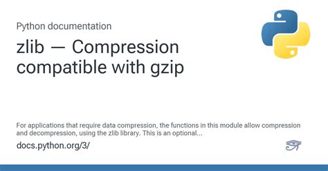Install gzip python 3. 4: python.  Use the zipfile module to read or write . 14.  zlib...