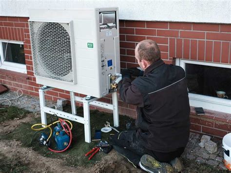 Install heat pump. 16 Jul 2022 ... When you're having an air source heat pump installed outside your home, it's best to remember that your unit could eventually require annual ... 
