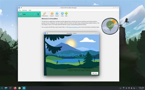 Install manjaro linux on virtualbox.  To install VirtualBox, you need to install the package...
