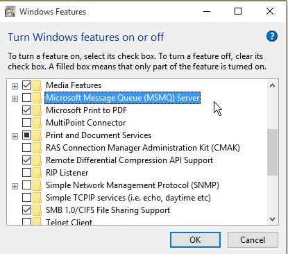 Install msmq windows 10 powershell. 0 to use with WFC samples as part of...