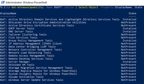 Install rsat tools powershell.  Install RSAT for Windows 10 1809 and 1903...