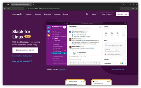 Install slack. Mar 3, 2023 ... Click on the Activities link given in the Taskbar and then in the Search box given at the top, type Slack and soon its icon will appear, click ... 