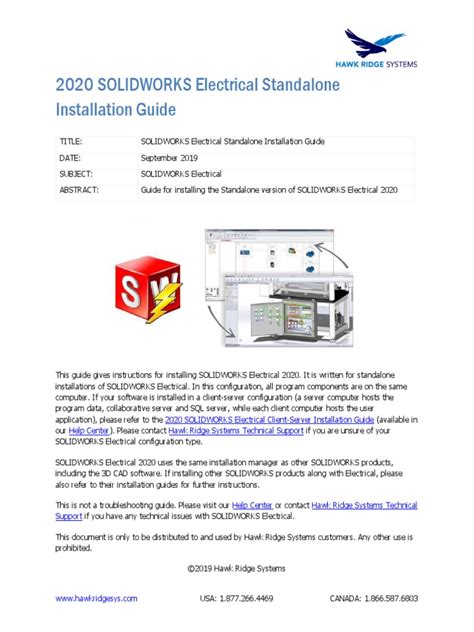 Install solidworks electrical server.  In standalone mode, you install the software on th...