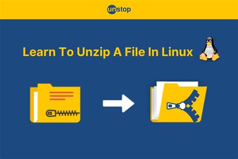 Install unzip in linux.  Explore basic and advanced options, installation ste...