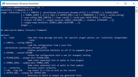 Install volatility 3 windows. .  ...