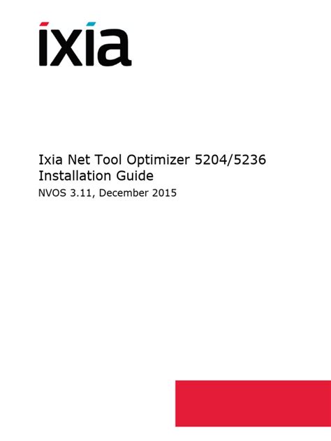 Installation Guide Ixia