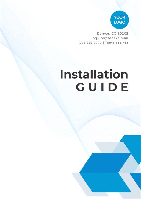 Installation Guide Template Instant Download