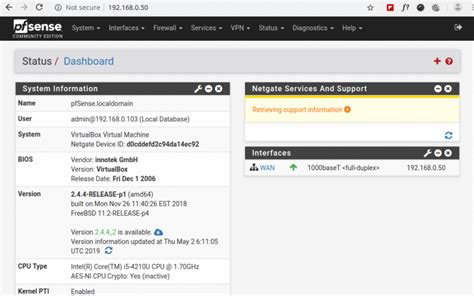 Installation and Configuration of pfSense 2.4.4 Firewall Router