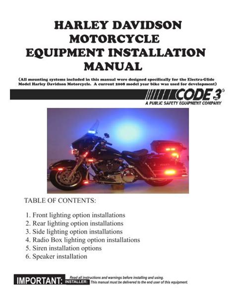 Installation manuals for harley touring security system. - Mercruiser 7 3l d tronic service manual.