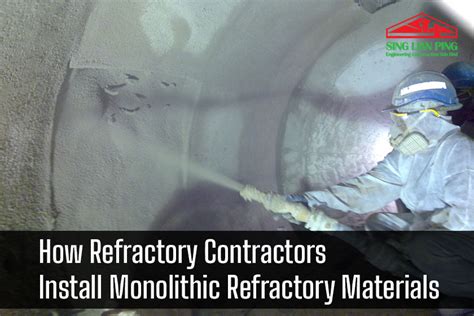 Installation methods for monolithic refractories