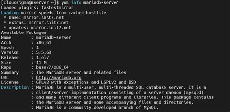 Installing MariaDB 5.5 on CentOS 7 LinuxGlobe
