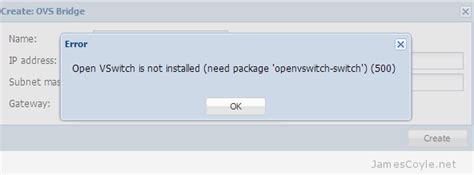 Installing Open vSwitch in Proxmox JamesCoyle.net Limited