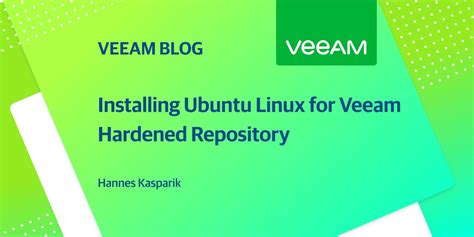 Installing Ubuntu Linux for Veeam Hardened Repository