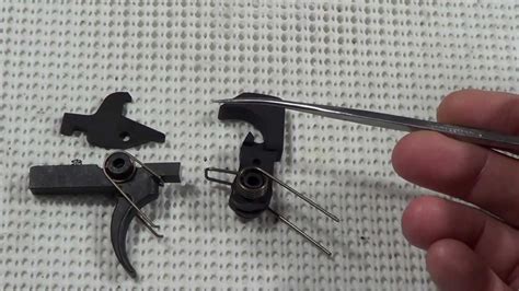 Velocity Triggers Installation Guide. Check to be sure the chamber of your firearm is empty. Dry Fire your weapon. Push out the rear take down pin and the front pivot pin. Remove the upper off of the lower. Using a 1/8” punch, push out the 2 trigger pins holding in your trigger assembly. Set them aside you will reuse them.. 