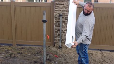 Installing vinyl fence over existing posts.  Vinyl expands in hot By installing a vinyl...