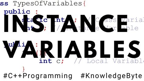 Instance variables c++. Things To Know About Instance variables c++. 
