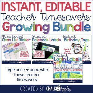 Instant Parent Teacher Conference Forms with Data Chalk & Apples