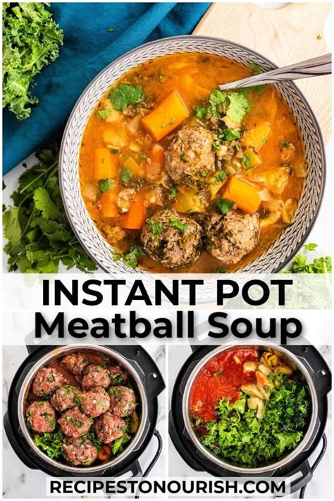 Instant Pot Meatball Soup (gluten-free, paleo)