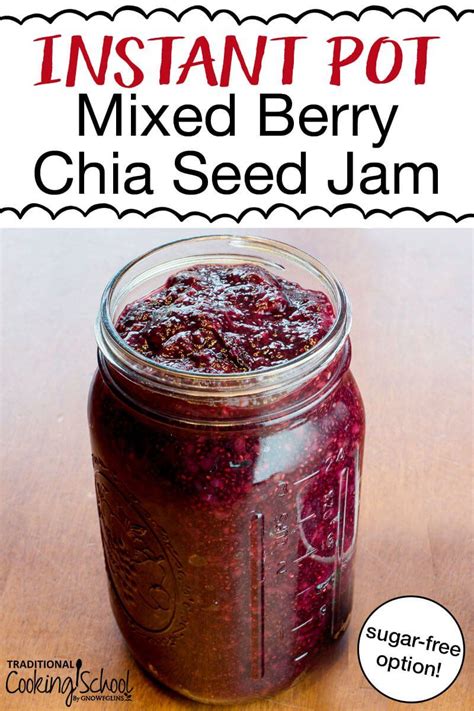 Instant Pot Mixed Berry Chia Seed Jam (sugar-free option!)