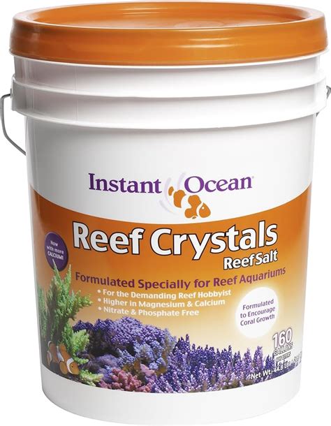 Instant ocean reef crystals. Top Quality 200 Gallon Reef Crystals Sea Salt (box). Instant Ocean - Reef Crystals 200g Pro Size New Professional 200 gallon size/Environmentally friendly box #149. Same high quality, trusted Reef Crystals/Inner sealed bag #149. Best value for price per gallon. Aquarium Marine Salt MODEL # AIORC1200 This listing is for a quantity of 1 . 
