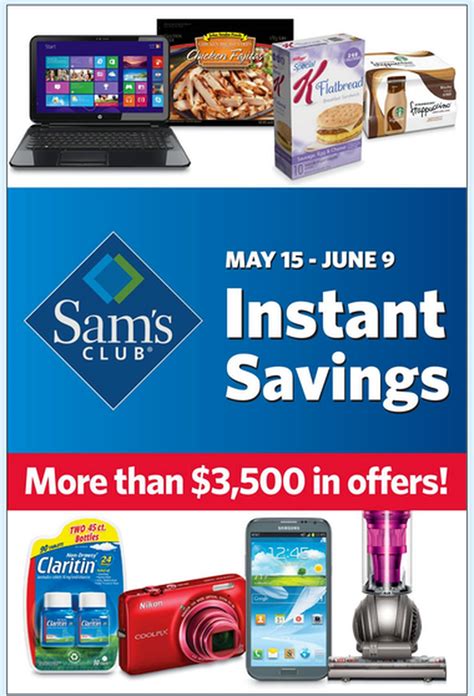Instant savings book. Save With Sam’s Club November Savings Book. For three straight weeks in November, from 11/01 to 11/21, grab more than $13,800 in savings on daily updated items in the Sam’s Club November ... 