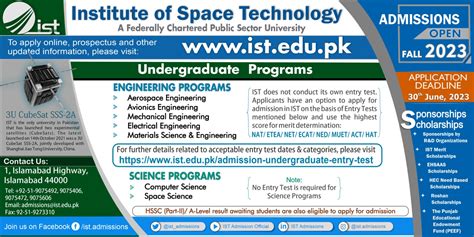 Institute of Space and Technology IST Admission Entry Test 2024 …