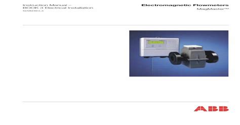 Instruction Manual – Electromagnetic Flowmeters MagMaster …