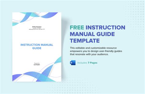 Instruction Manual Template Free Download Of Microsoft Word Manual
