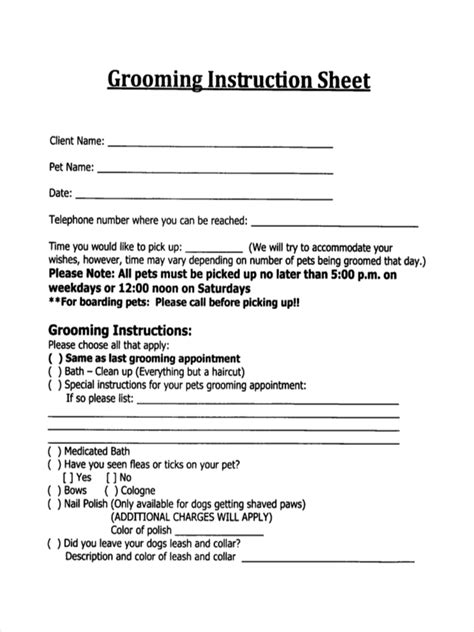 Instruction Sheet 7+ Examples, Format, Pdf Examples