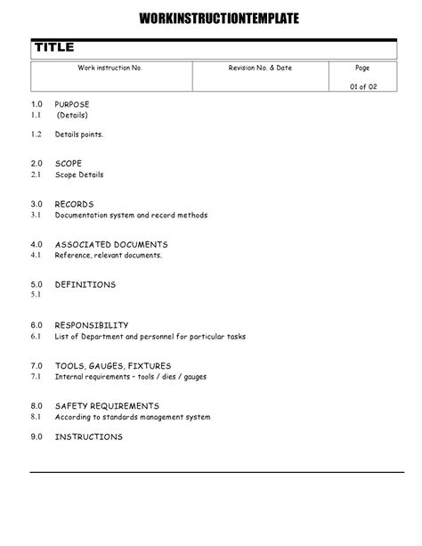 Instruction Template Word Collection