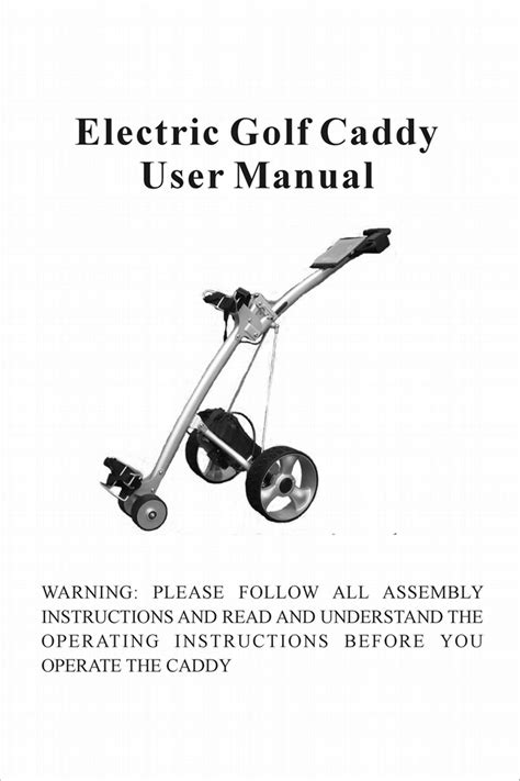 Instruction manual for bentley golf trolley. - Cset general science 118 119 teacher certification test prep study guide xam cset.