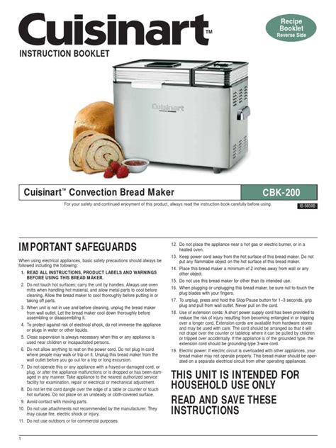 Instruction manual for cuisinart bread maker. - Lg du 42px12x du 42px12xc plasma tv service manual download.
