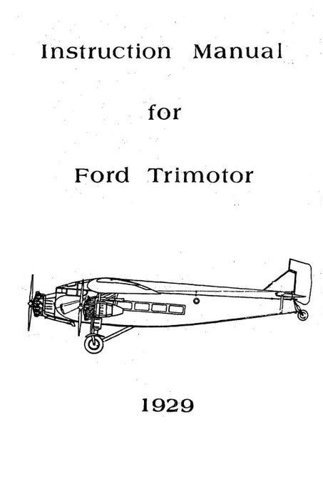 Instruction manual for ford trimotor 1929. - The cocker spaniel handbook by d caroline coile.