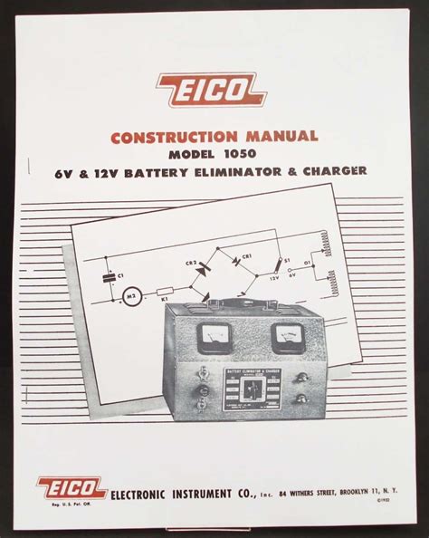 Instruction manual for model 1050 6v 12v battery eliminator charger. - Hp 12c platinum financial calculator user guide.
