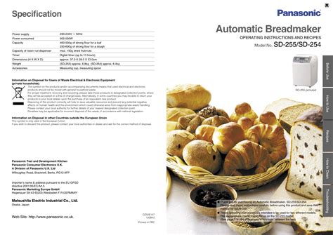 Instruction manual for panasonic bread maker. - Statistische mittheilungen ueber die gas-anstalten deutschlands: unter mitwirkung des vereines ....