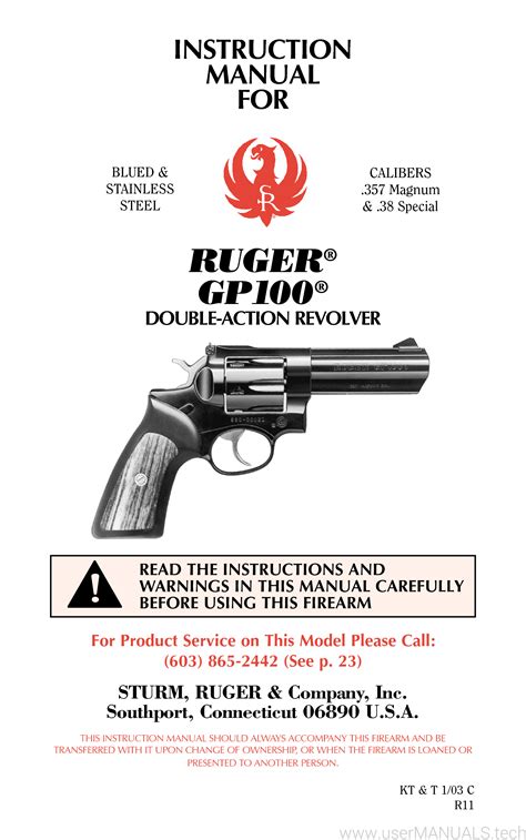 Instruction manual for ruger gp 100 double action revolver. - Bundle fullan coherence taking action guide.
