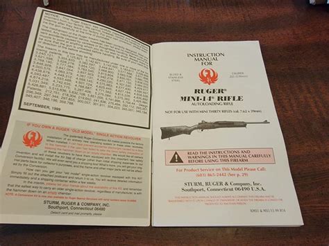 Instruction manual for ruger mini 14 rifle 223 556mm caliber. - The parents guide to successful home schooling.