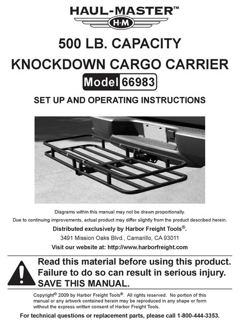Instruction manual for xtreme cargo carrier. - Piper navajo service handbuch pa 31 350.
