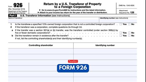 Instructions For Form 926 2022 2023