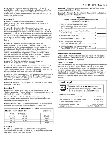 Instructions For Form It203Gr Group Return For Nonresident Partners