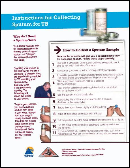 Instructions for Collecting Sputum for a TB Test National …