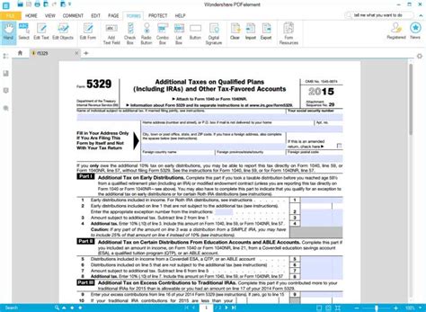 Instructions for How to Fill in IRS Form 5329