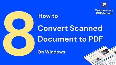 Instructions to Convert Scanned Documents to PDF Format