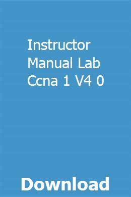 Instructor manual ccna 1 v4 0. - Manuale utente dvr di rete h264 v31.