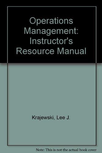 Instructor manual operations management krajewski ritzman. - Kenmore progressive vacuum manual model 116.