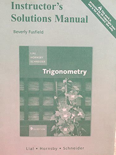 Instructor s solutions manual trigonometry 8th edition. - User guide 306 xr 1 8.