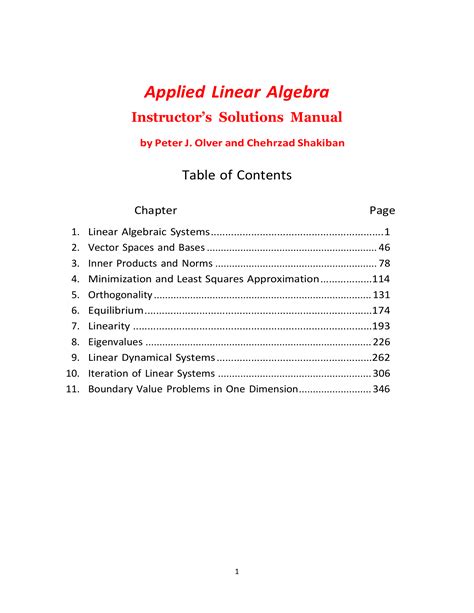 Instructor solution manual for applied linear algebra. - Dynamic planet science olympiad event guide.
