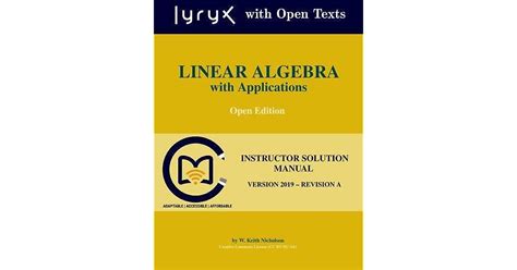 Instructor solution manual for linear algebra with. - Separating a synthetic pain relief mixture guided inquiry.